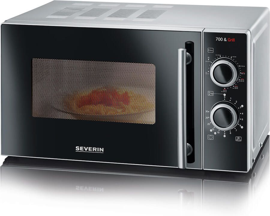 Severin Magnetron MW 7771 met grillfunctie 2-in-1 Magnetron en grill afzonderlijk en gecombineerd schakelbaar