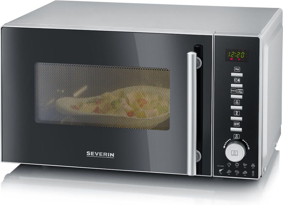 Severin Magnetron MW 7773 met grill- en heteluchtfunctie 3-in-1 10 vermogensniveaus en 9 automatische kookprogramma's