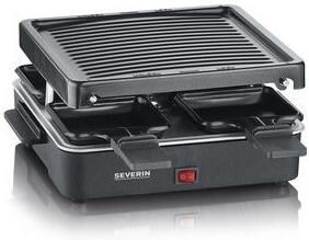Severin Raclette Grill 4 personen compact makkelijk op te bergen kleine huishoudens kookoppervlak 21 x 21cm RG 2370 - Foto 2
