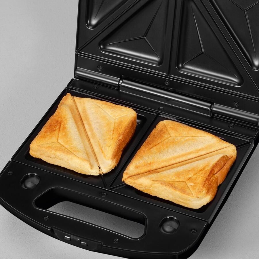 Severin 3-in-1-sandwichmaker SA 2968 Antiaanbaklaag verwisselbare bladen warmte-isolerende grepen - Foto 1