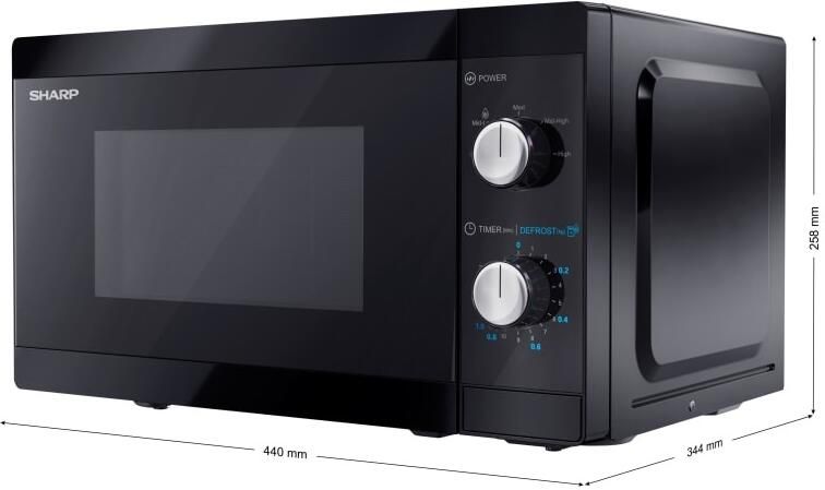 Sharp YC-MS01E-B Solo Magnetron 800 Watt 20 liter zwart - Foto 2