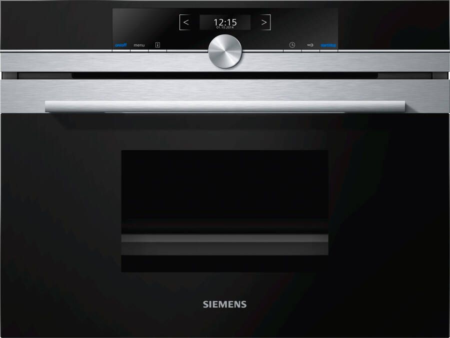 Siemens iQ700 CD634GAS0 oven Elektrische oven 38 l 1750 W Zwart Roestvrijstaal