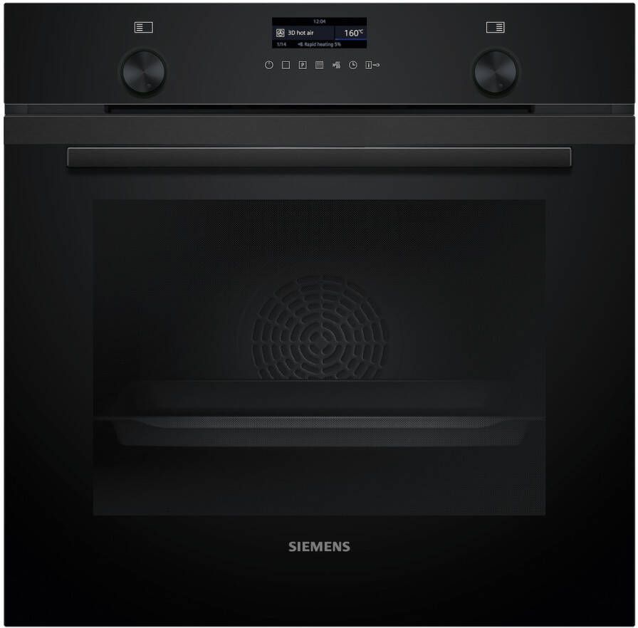 Siemens HB279GBB3 iQ500 Inbouwoven 60 x 60 cm Zwart Energielabel A Air Fry Pyrolyse