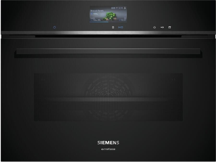 Siemens iQ700 CS736GCB1F stoomoven Middelmaat Zwart Roestvrijstaal Touch