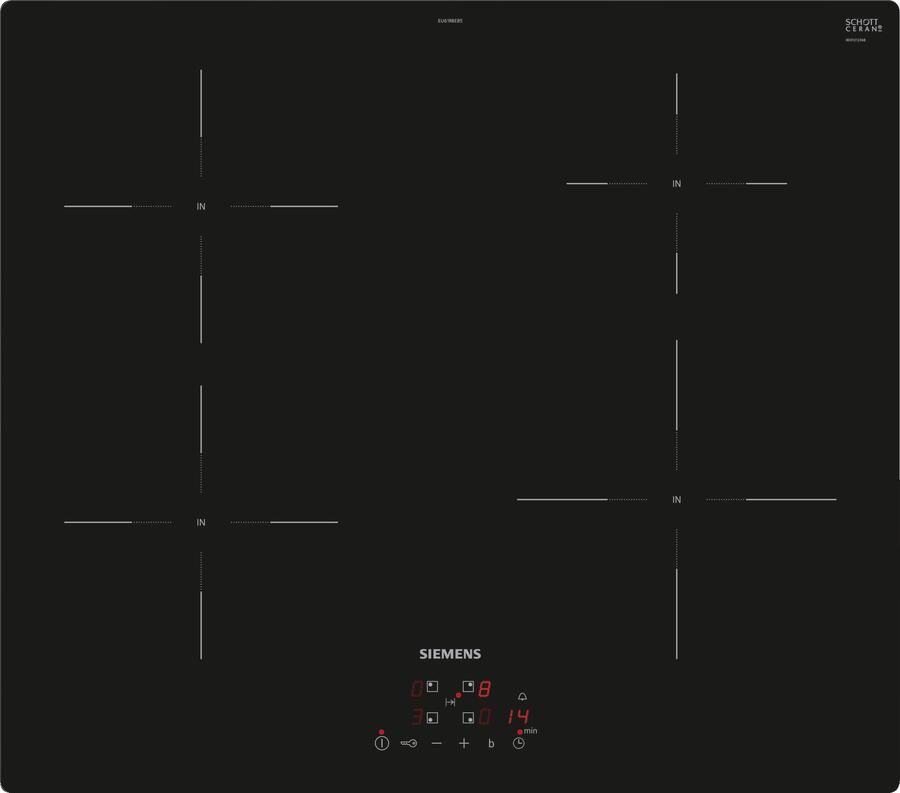Siemens EU61RBEB5D iQ100 Inbouw Inductiekookplaat 60 cm powerBoost: verhoogt het vermogen van een inductiezone met tot wel 50% - Foto 3