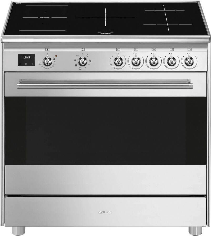 Smeg Fornuis Inductie SCB95CIX | Inductiefornuizen | 8017709332037