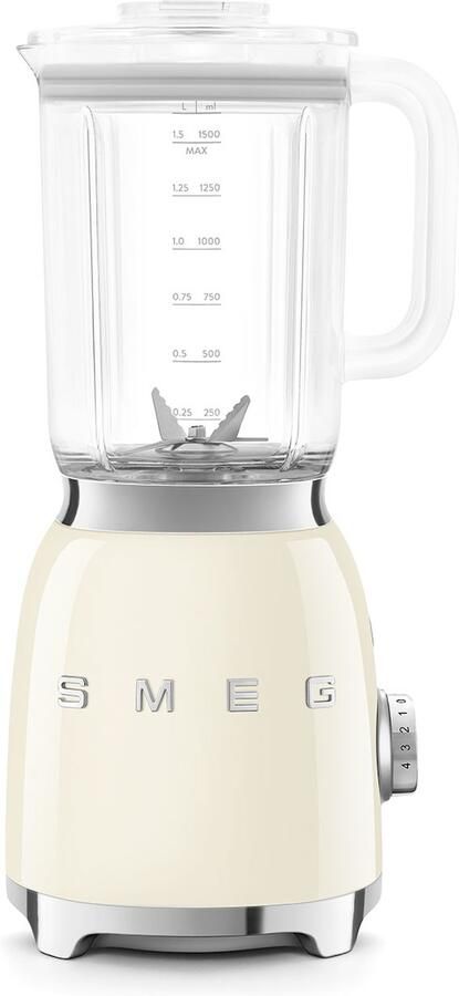 Smeg BLF03CREU Blender Smoothie Blender 800W 1 5L Tritan™ Kan 4 Snelheden Ice Crush & Smoothie Functie '50s Style Crème