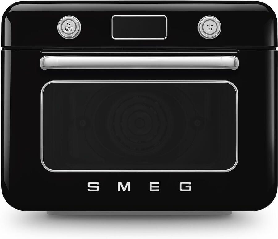 Smeg COF01BLEU Vrijstaande Combi-Stoomoven & Heteluchtoven Air Fry 30L 10 Functies 33 Automatische Recepten Galileo Multicooking Technologie '50s Style Zwart