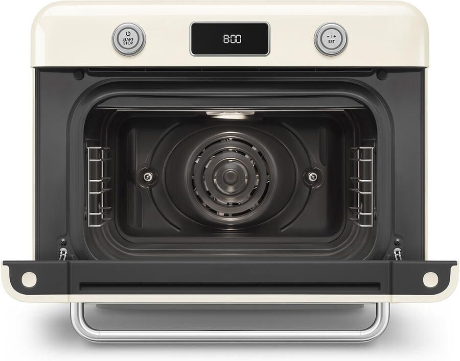 Smeg COF01CREU Vrijstaande Combi-Stoomoven & Heteluchtoven Air Fry 30L 10 Functies 33 Automatische Recepten Galileo Multicooking Technologie '50s Style Crème