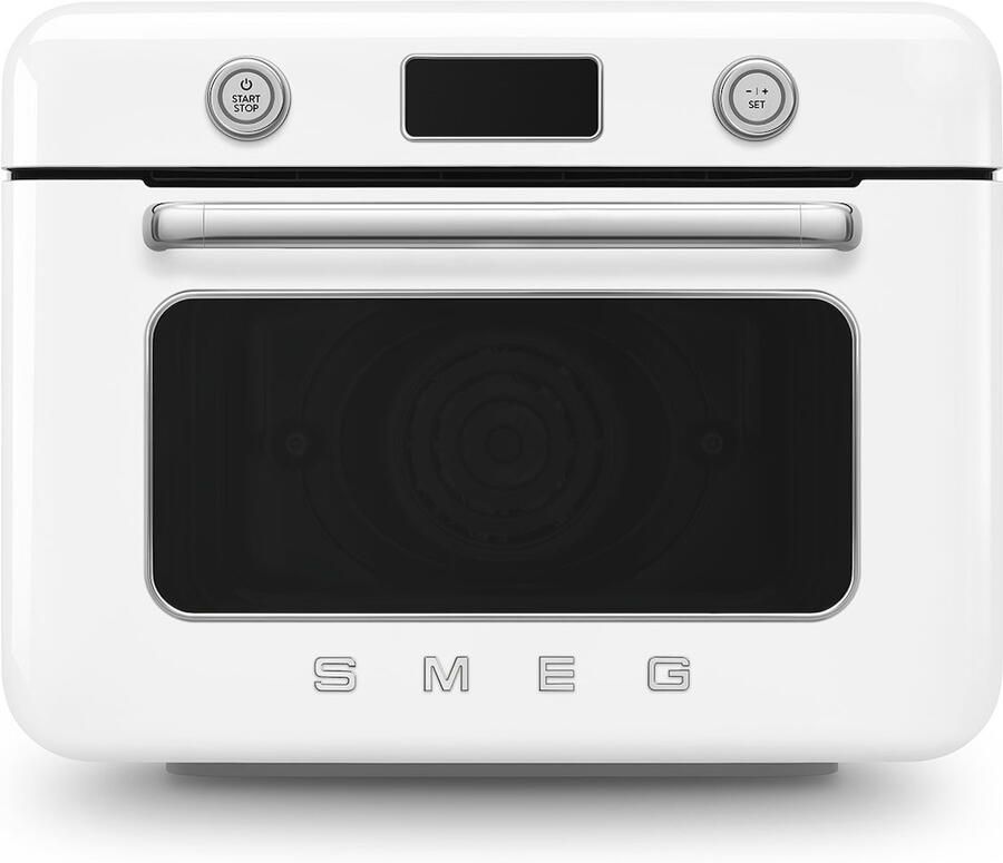 Smeg COF01WHEU Vrijstaande Combi-Stoomoven & Heteluchtoven Air Fry 30L 10 Functies 33 Automatische Recepten Galileo Multicooking Technologie '50s Style Wit