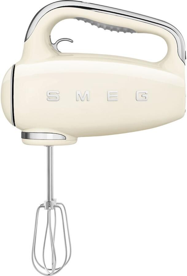 Smeg HMF01CREU Handmixer 250W 9 Snelheden Turbofunctie LED Display Inclusief 6 RVS Gardes & Deeghaken '50s Style Crème