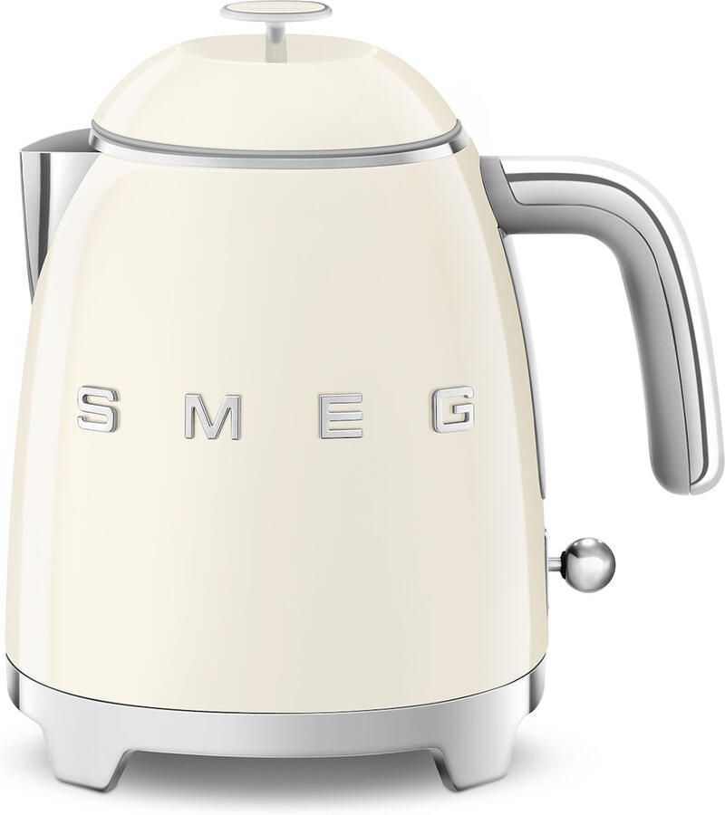 Smeg KLF05CREU Mini Waterkoker 0 8 Liter 1400W Dubbelwandig RVS Kalkfilter '50s Style Crème