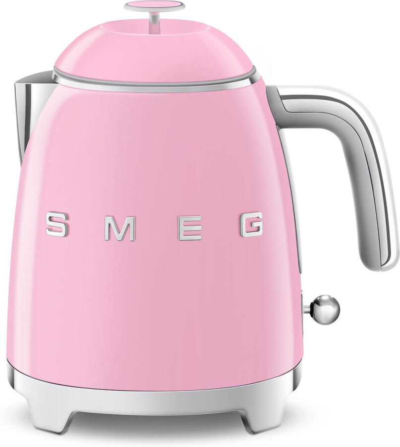Smeg KLF05PKEU Mini Waterkoker 0 8 Liter 1400W Dubbelwandig RVS Kalkfilter '50s Style Roze