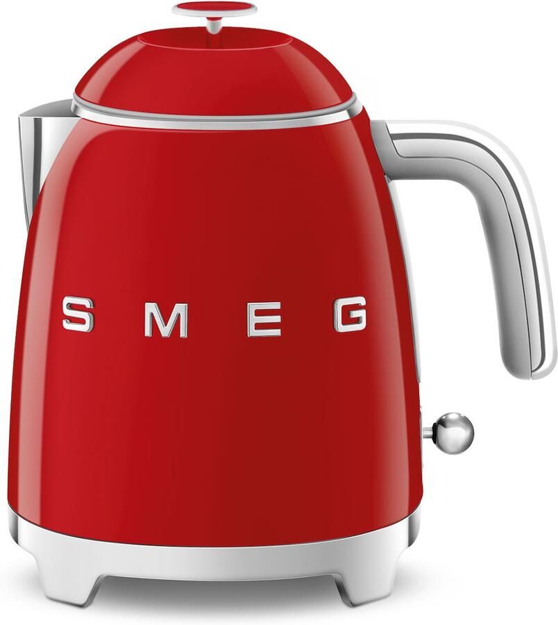 Smeg KLF05RDEU Mini Waterkoker 0 8 Liter 1400W Dubbelwandig RVS Kalkfilter '50s Style Rood