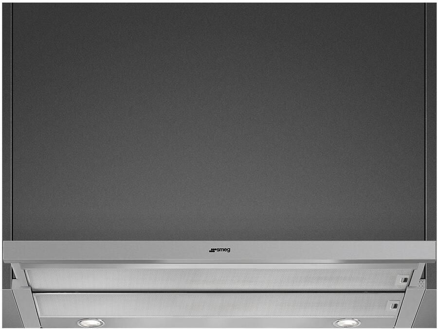 Smeg KSET900XE Vlakscherm Afzuigkap 90 cm RVS Uittrekbare Afzuigkap 600 m³ u LED Verlichting Energieklasse B - Foto 1
