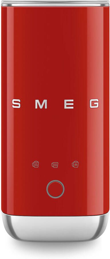 Smeg MFF02RDEU Melkopschuimer Elektrische Melkopschuimer 500W Warm & Koud Melkschuim 180 ml Keramische Antiaanbaklaag '50s Style Rood