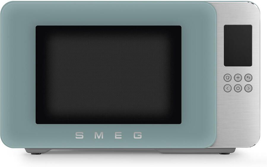 Smeg MOC01EGMEU Magnetron met Grill Combi-Magnetron 29L 1900W Inverter Technologie Soft Close 18 Automatische Programma's Collezione Mat Emerald Green