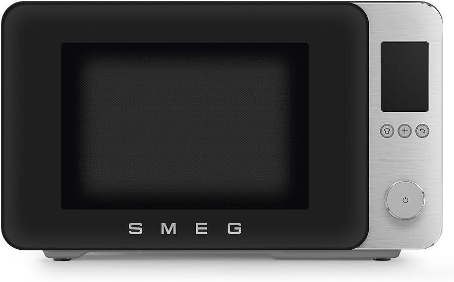 Smeg MOC02BLMEU Combi-Magnetron Air Fry Heteluchtoven & Grill 27L 2100W Inverter Technologie 25 Automatische Programma's Soft Close Collezione Mat Zwart