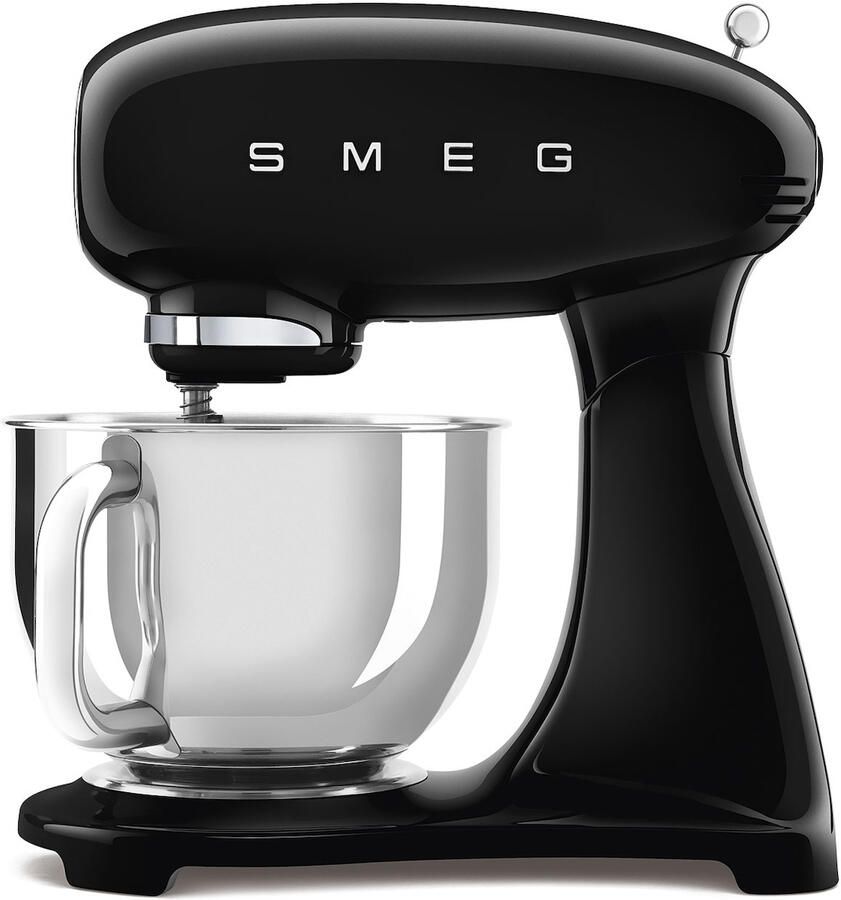Smeg SMF05BLEU Keukenmachine Keukenmixer 1000W 4 8L RVS Mengkom 10 Snelheden Planetaire Mengbeweging Inclusief 4 Accessoires '50s Style Zwart