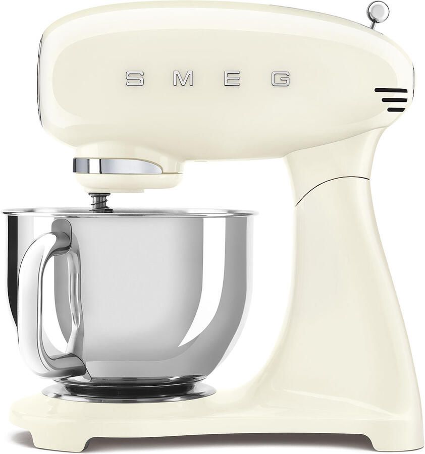 Smeg SMF05CREU Keukenmachine Keukenmixer 1000W 4 8L RVS Mengkom 10 Snelheden Planetaire Mengbeweging Inclusief 4 Accessoires '50s Style Crème