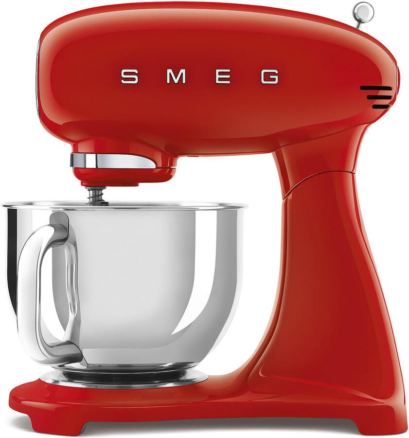 Smeg SMF05RDEU Keukenmachine Keukenmixer 1000W 4 8L RVS Mengkom 10 Snelheden Planetaire Mengbeweging Inclusief 4 Accessoires '50s Style Rood