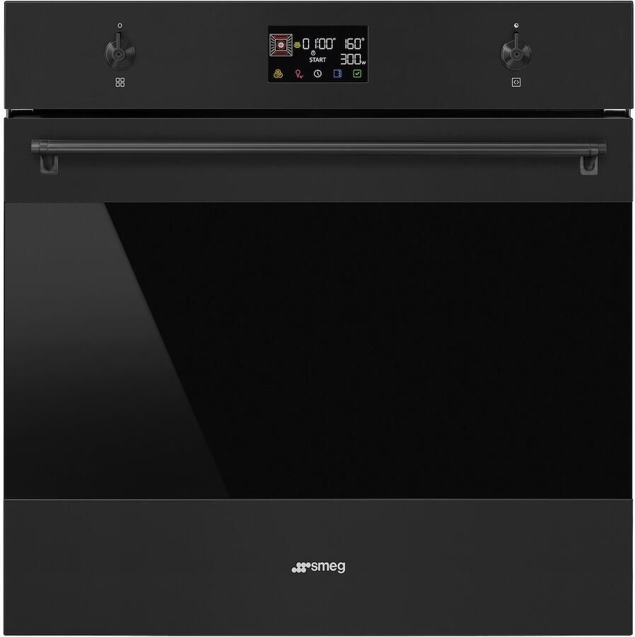 Smeg SO6302M2N Combi Magnetron 68 Liter Zwart SpeedwaveXL Oven Hetelucht Grillfunctie Inbouw Oven Energieklasse A+