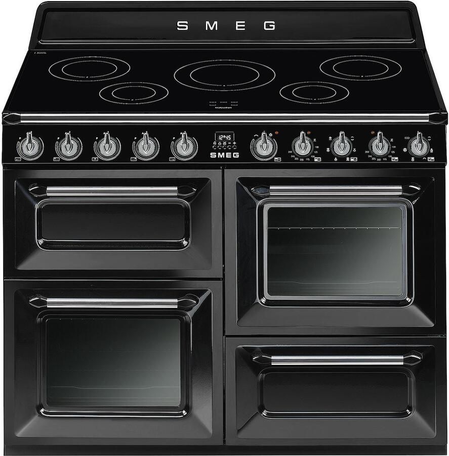 Smeg TR4110IBL2 fornuis Vrijstaand fornuis Inductiekookplaat zones Zwart A