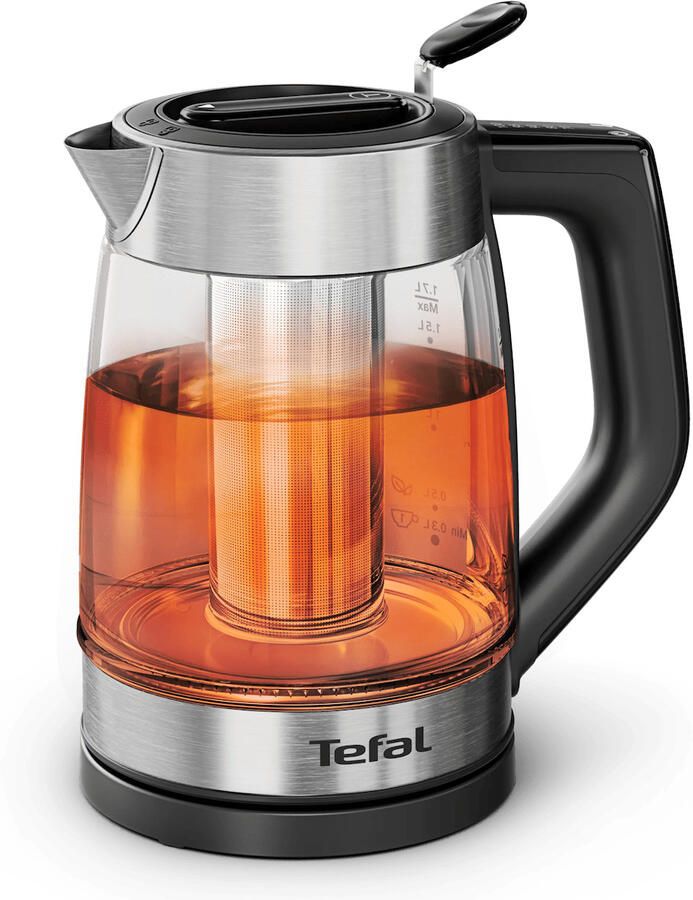 Tefal Element BJ760D Waterkoker 1.7 liter Glas RVS 5 temperaturen Warmhoudfunctie - Foto 1