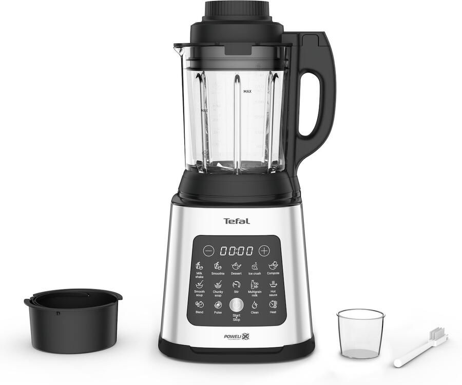 Tefal Perfectmix Cook BL83SD High speed blender 10 automatische programma's 1.75 L 1400W Inclusief stoommand