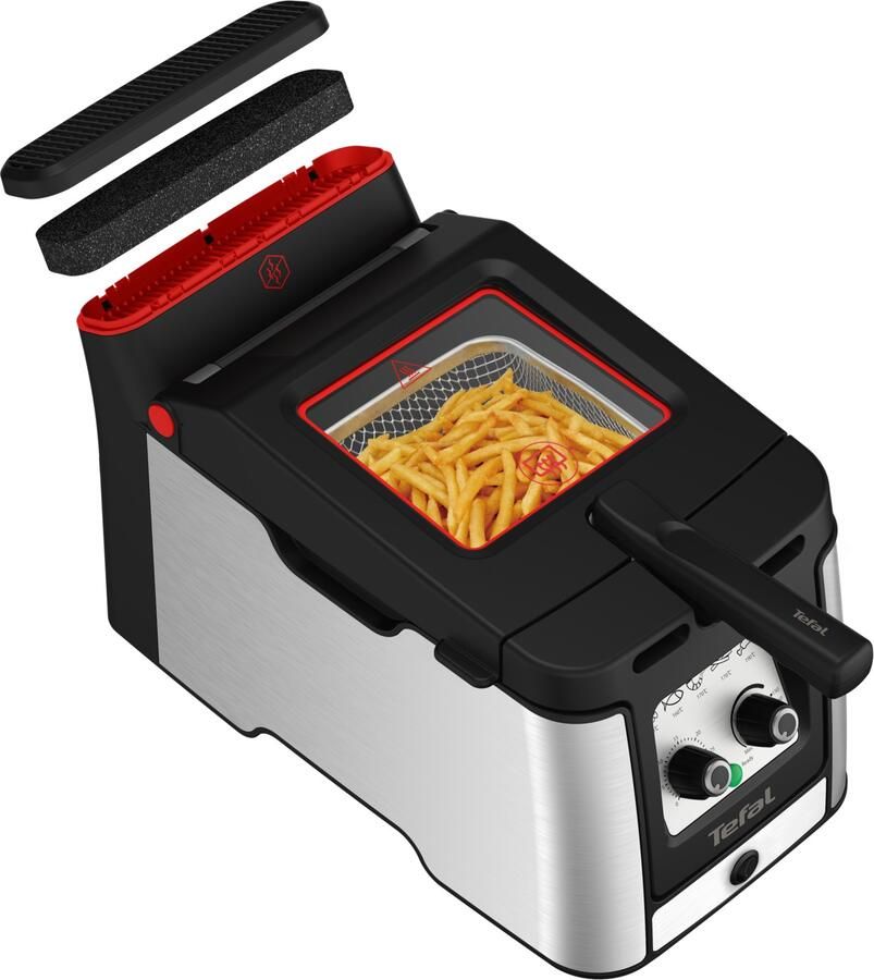 Tefal Clear Duo FR600D Frituurpan 3.5L 2000W Koude Zone Met kijkvenster Anti-geurfilter RVS - Foto 11