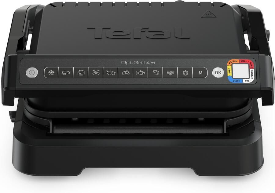 Tefal OptiGrill 4in1 GC7748 – Intelligente Contactgrill – Grill Tafelbarbecue Oven en Complete Maaltijd – 9 Automatische programma's – Gaarheidsindicator – 2100W – Zwart RVS - Foto 2