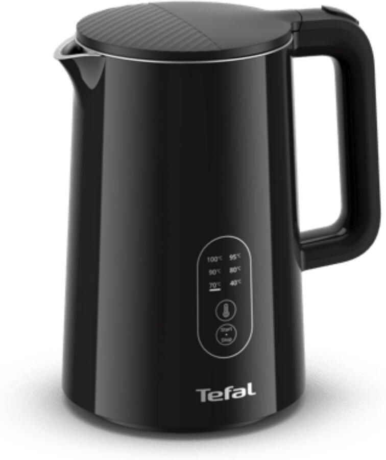 Tefal Thermo Protect KO6518 Waterkoker 1 5L Dubbele Wand 6 temperaturen 2200W Zwart