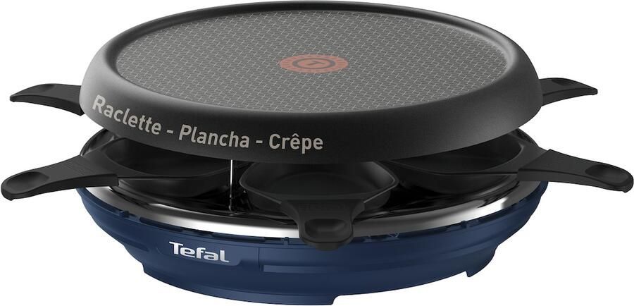 Tefal Deco RE12A4 Neo Gourmetset 6 Personen Donkerblauw Anti-aanbaklaag Compact Design