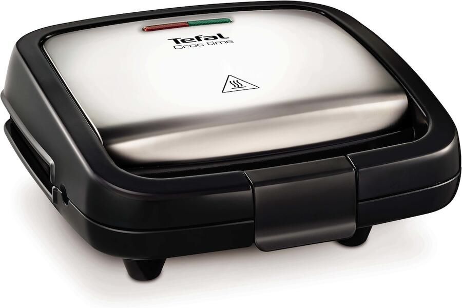 Tefal Croc Time SM193D Tosti-apparaat Anti-aanbaklaag Veilig in gebruik Compact Design 700W RVS