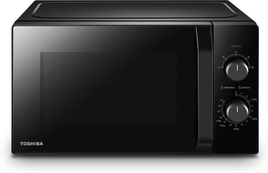 Toshiba MW2-MM20PF(BK) Solomagnetron 10 Jaar Garantie op Magnetronbuis 800 watt 20 liter Zwart
