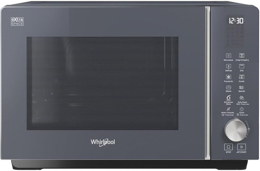 Whirlpool ExtraSpace MWF 259 SG Aanrecht Combinatiemagnetron 25 l 800 W Draaiknop Touch Grijs