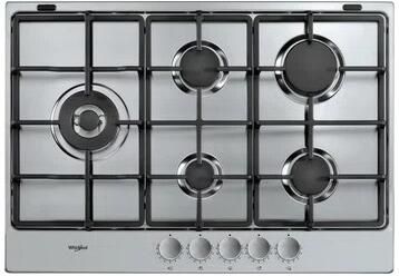 Whirlpool TGML 761 IX NL Gas kookplaat Grijs