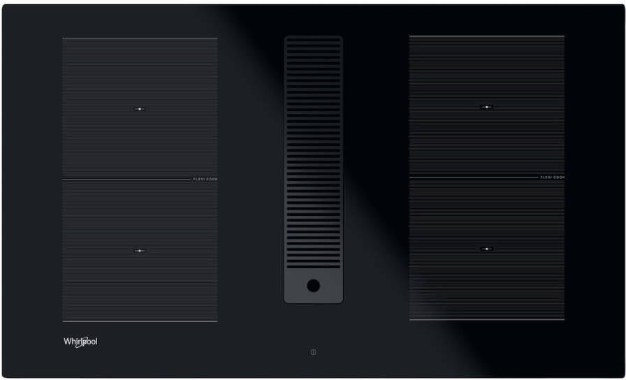 Whirlpool WVHF83BB Inductie kookplaat met afzuiging Zwart