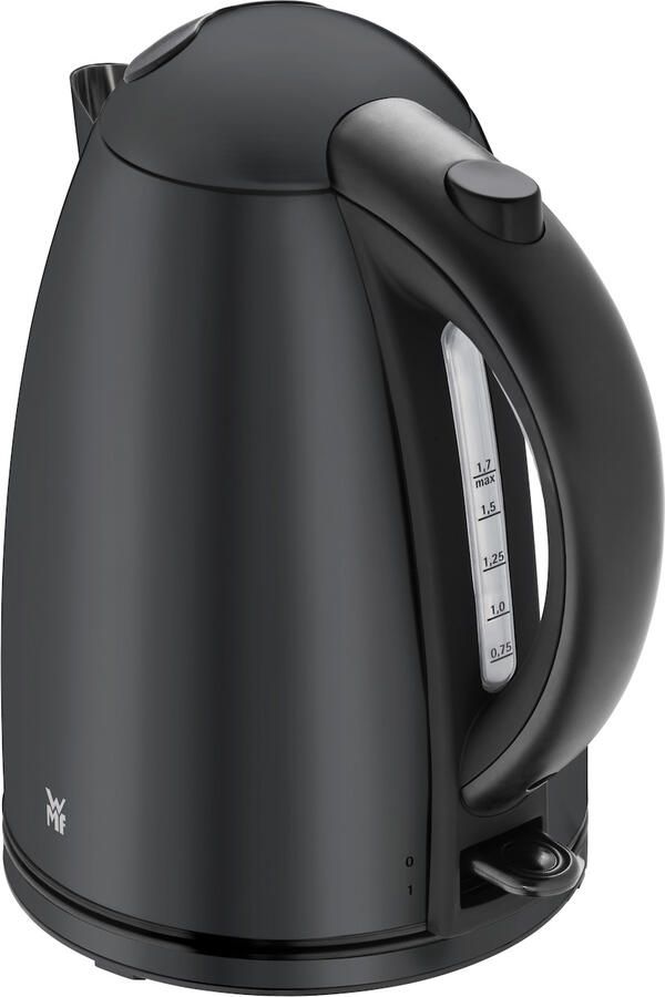 WMF Waterkoker Stelio Deep Black 1 7 l Cromargan verlichte waterniveau-indicator 2400 Watt