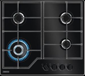 Zanussi ZGGN645K Gas inbouwkookplaat Zwart