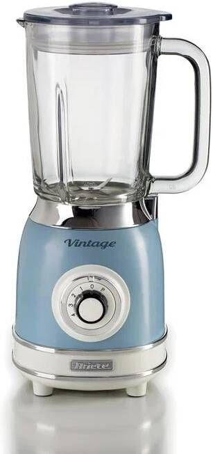 Ariete 0583 05 Vintage Blender 1100 Watt glazen kan 1 5 liter inhoud Ice crush Blauw - Foto 2