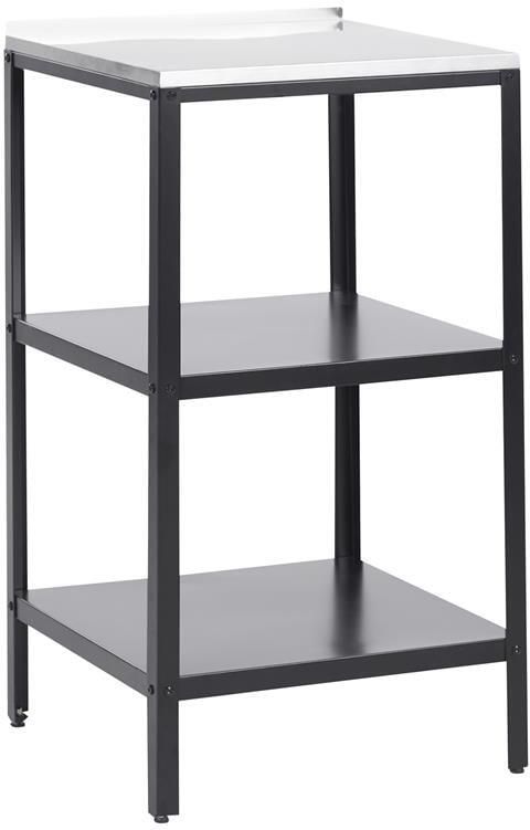 Beliani VILAMA Buitenkeuken eiland Zwart Staal