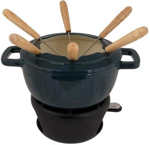 Cosy & Trendy Fondueset Fontestic Gietijzer Green Heron Ø 18 cm