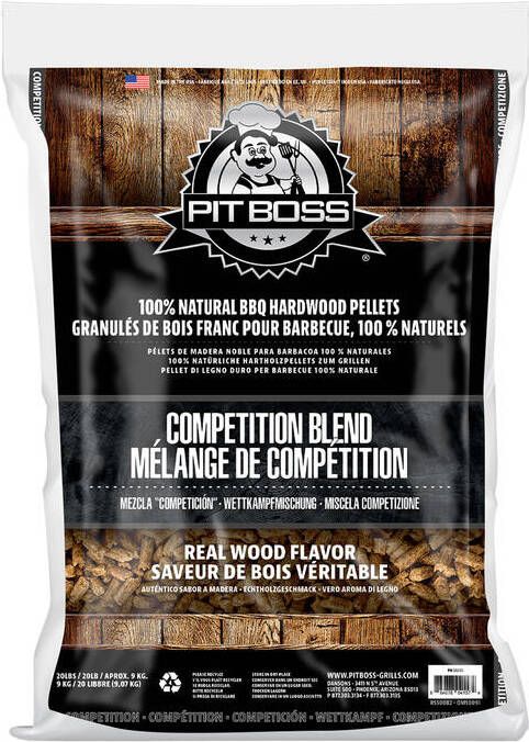 PITBOSS Pit Boss Hardhout Pellets 9 kg Competition Mix