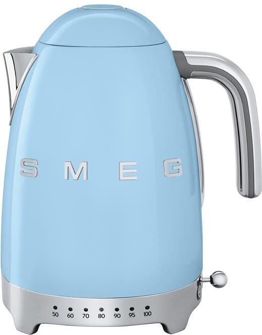 Smeg KLF04PBEU Waterkoker met Variabele Temperatuur 1 7 Liter 2400W 7 Temperatuurstanden Warmhoudfunctie RVS '50s Style Pastelblauw - Foto 2