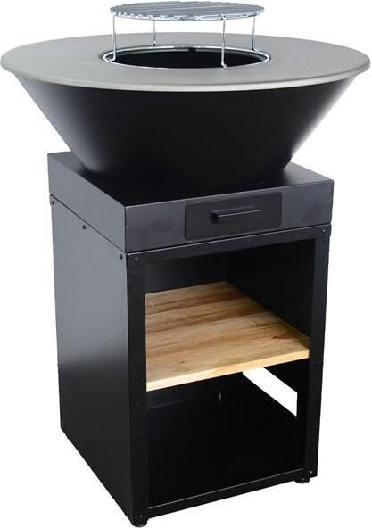 Sweeek Vuurkorf barbecue Ø81 5cm grillrooster houtopslag