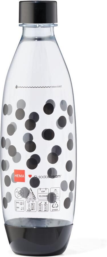 HEMA Sodastream Kunststof Fles 1L Stippen Zwart