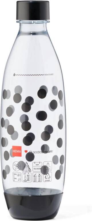 HEMA Sodastream Kunststof Fles 1L Stippen Zwart
