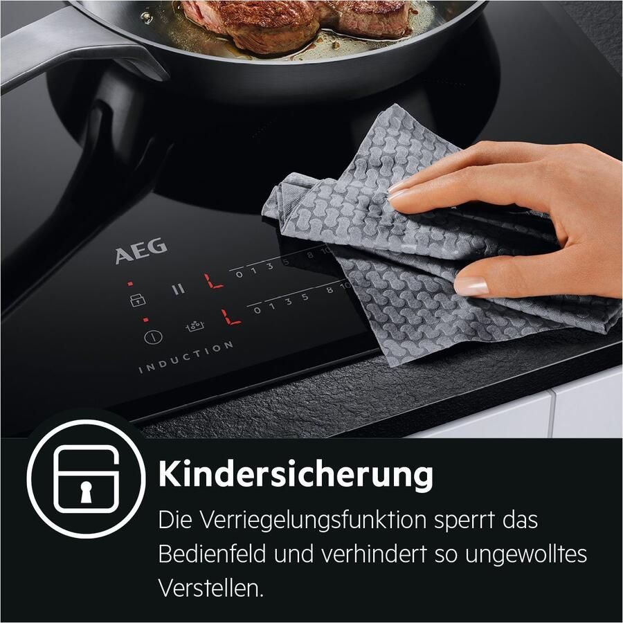 AEG IAE84411XB EcoLine Ingebouwd Zone van inductiekookplaat Zwart - Foto 2
