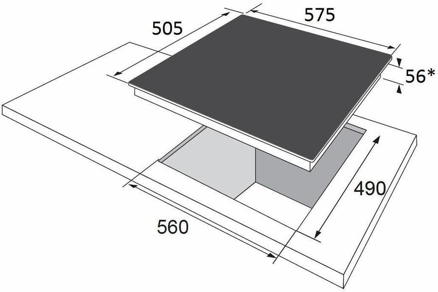 Amica Elektrische kookplaat KMC 744 600 E met automatische parboil - Foto 3